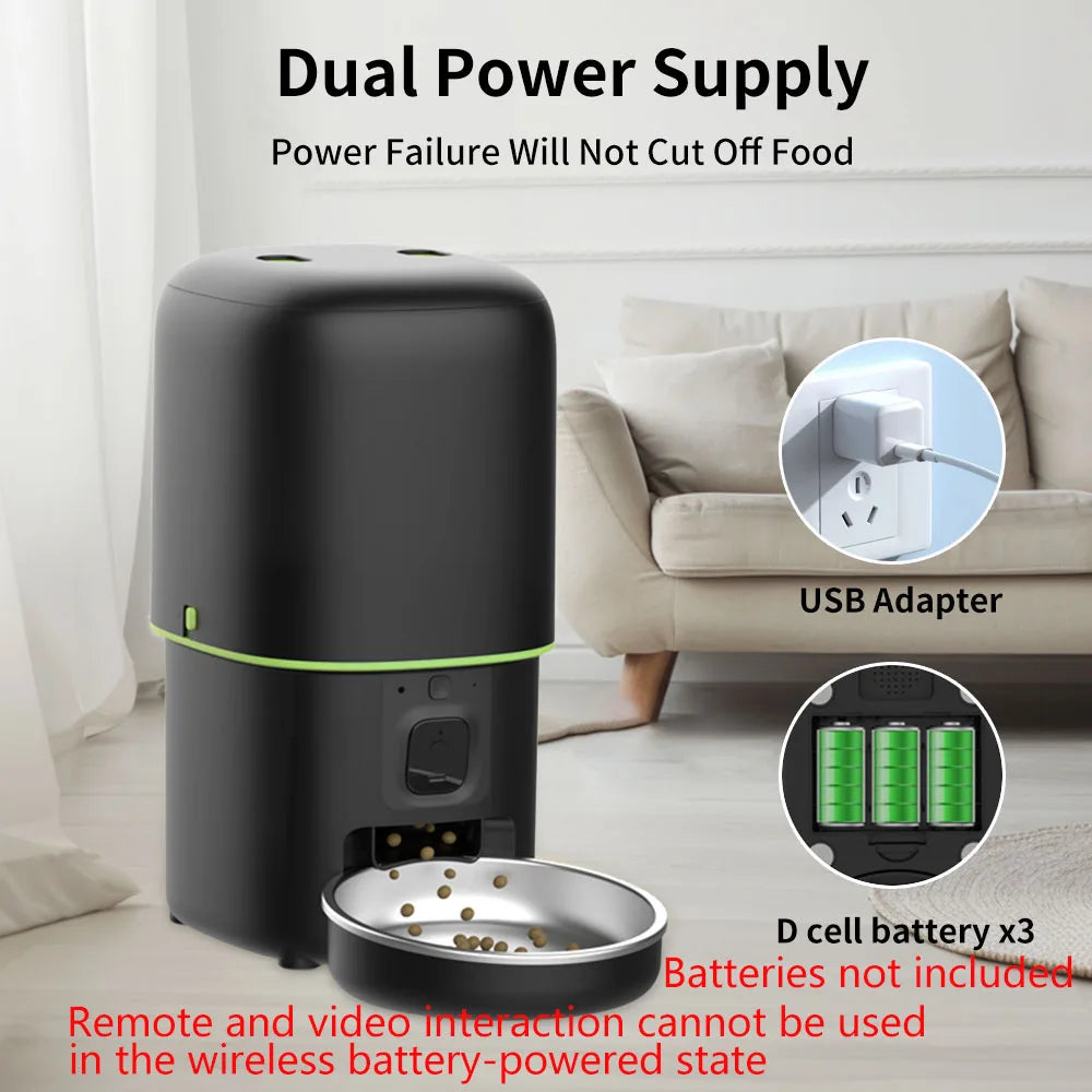 Smart 4L Automatisk Kattmatare med Kamera