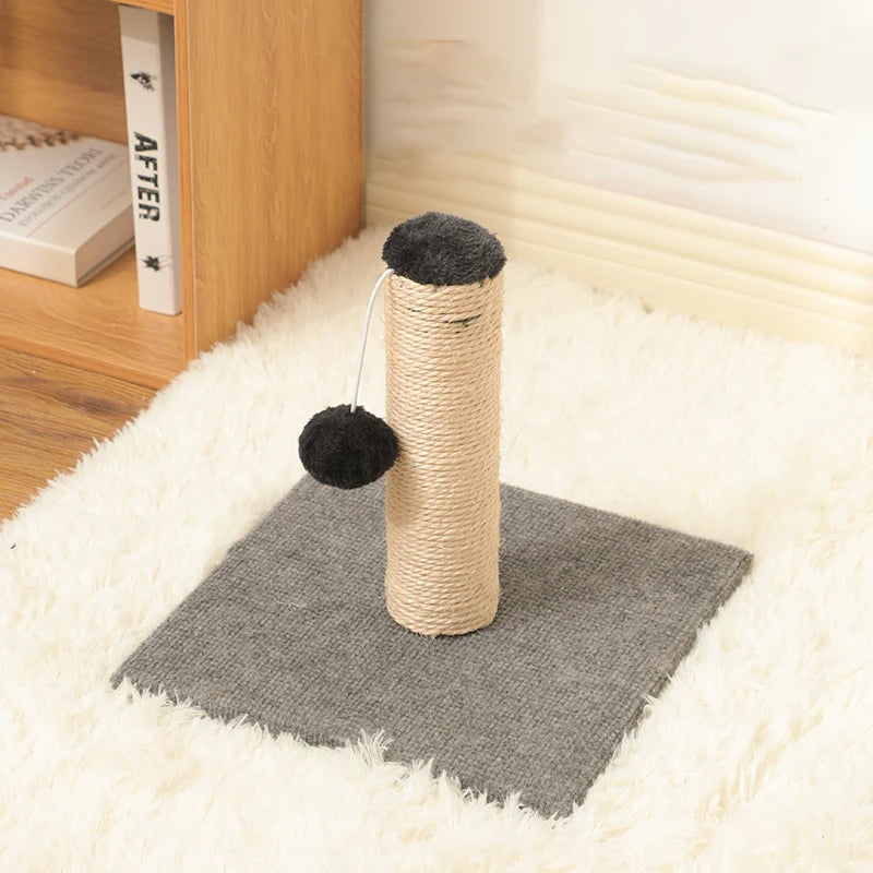 Stabil sisal klöspelare med boll för katter
