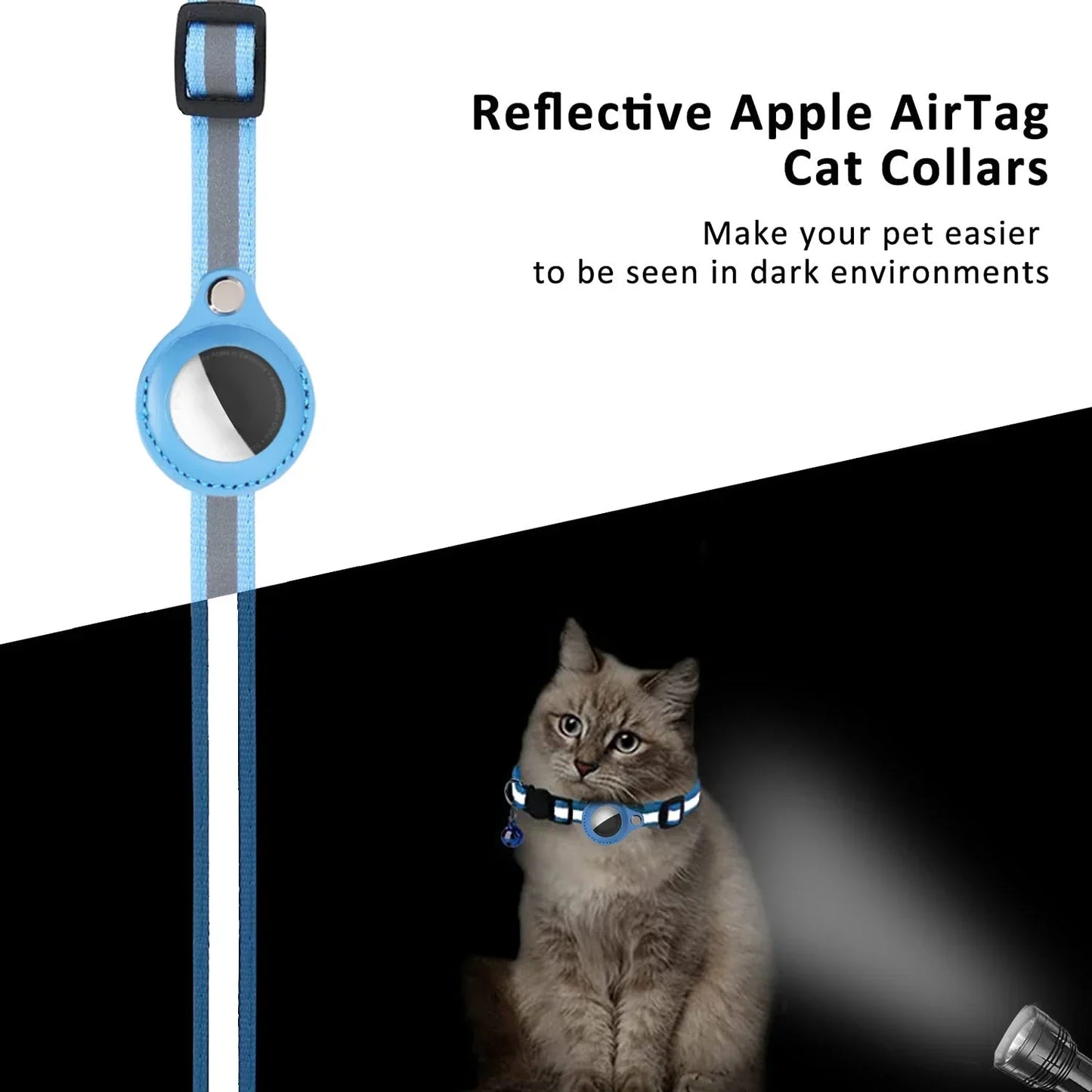 Reflekterande katt-halsband för AirTag