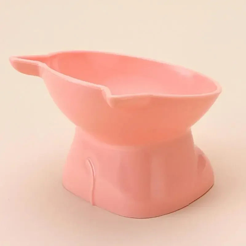 Hög Matskål för Katt – Ergonomisk Lutning & Halkfri Botten