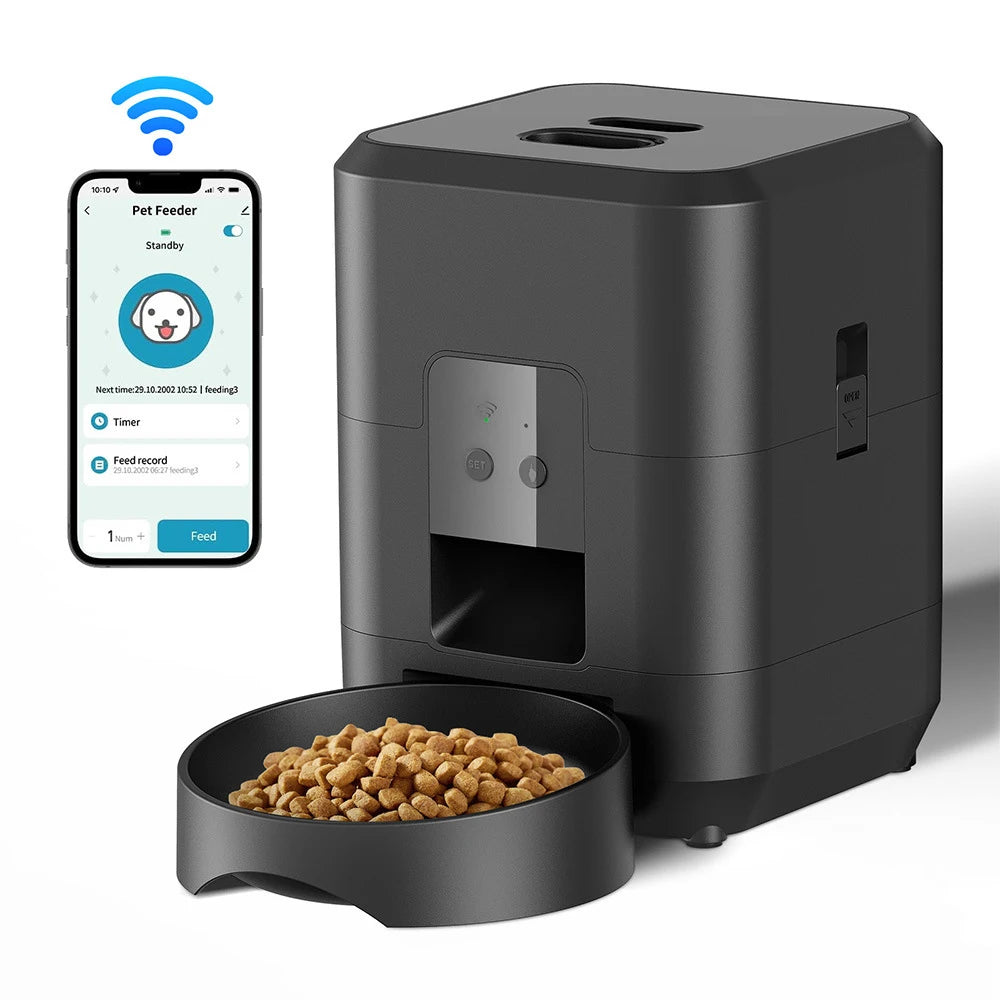 Smart Automatisk Husdjursmatare 2L med WiFi och Appstyrning