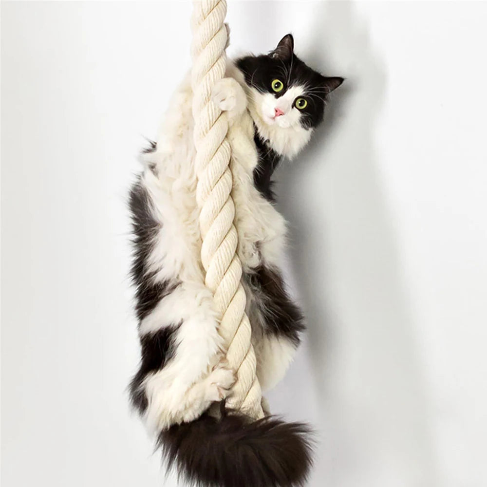 140 cm väggmonterat rep i sisal för katt
