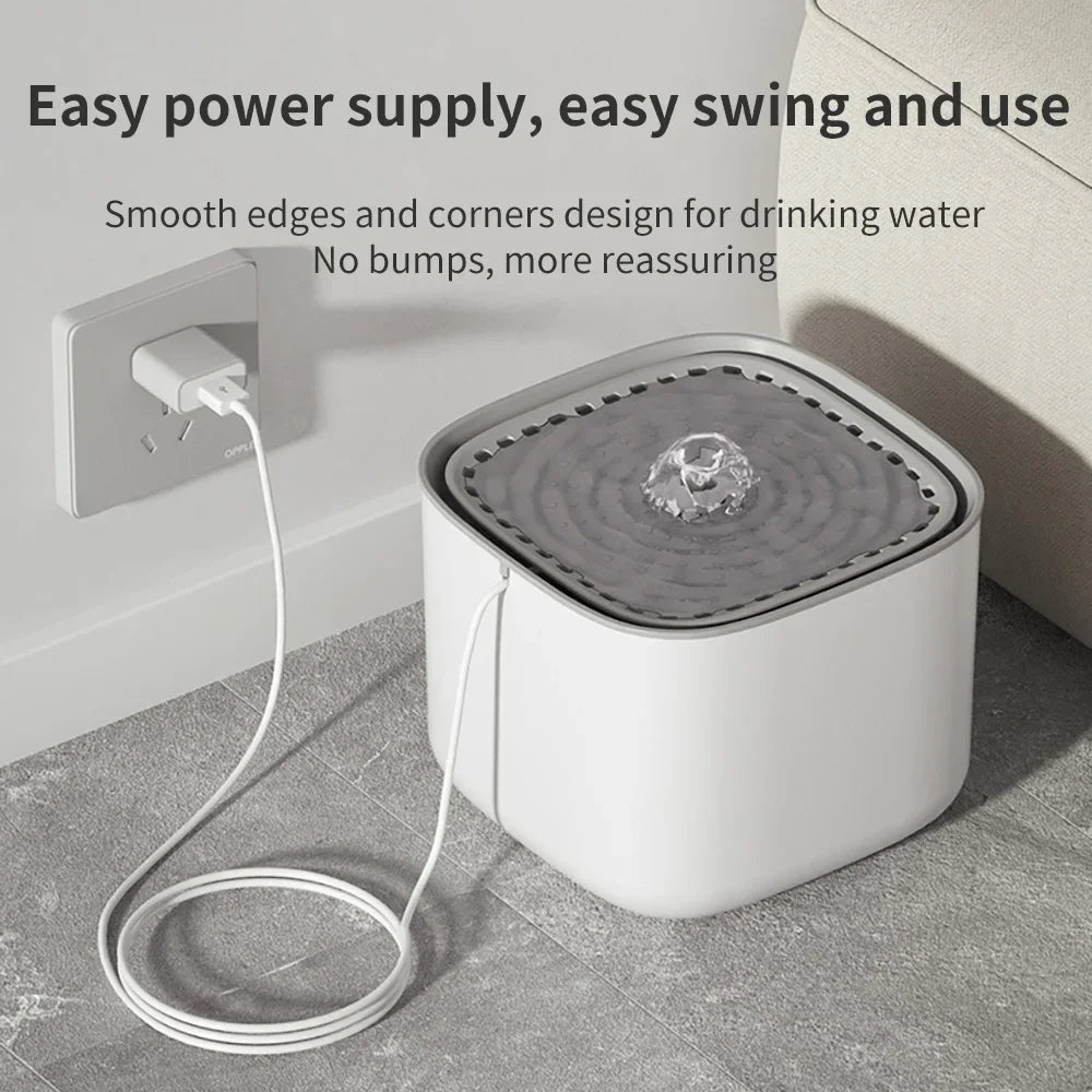 Automatisk Kattfontän 3L med Filter & Tyst Pump
