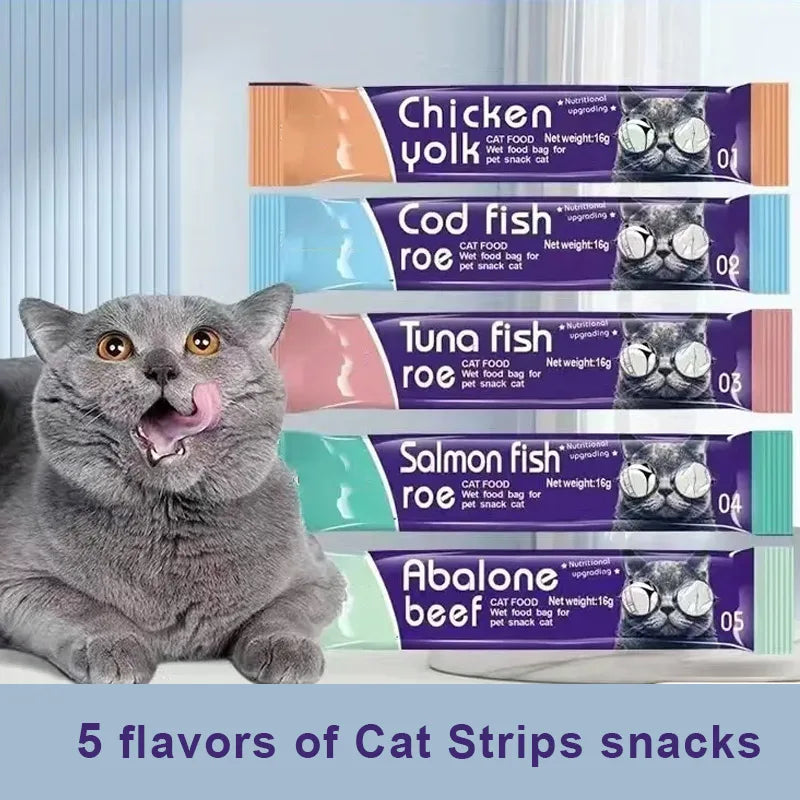 30-pack Välsmakande Våtfoderstrips för Katt