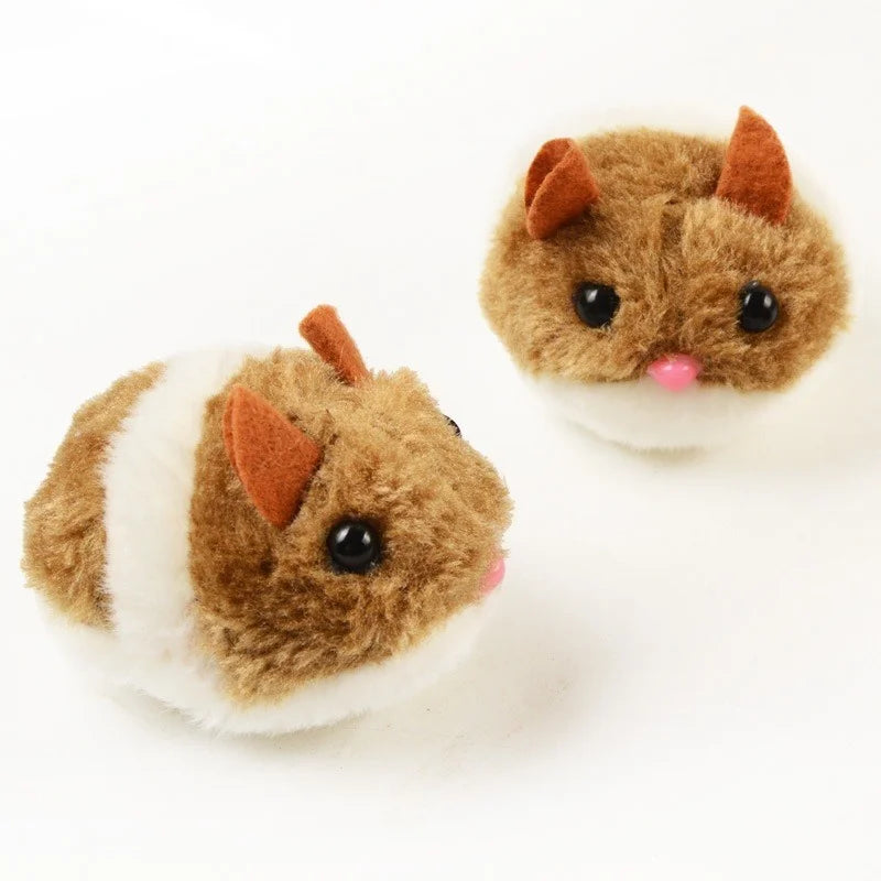 Plush Hamster Kattleksak – Interaktiv Mus som Rör Sig