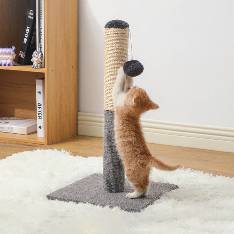 Stabil sisal klöspelare med boll för katter