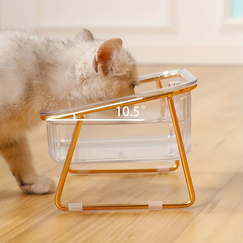 Halkfri skål med lutning för katt & hund