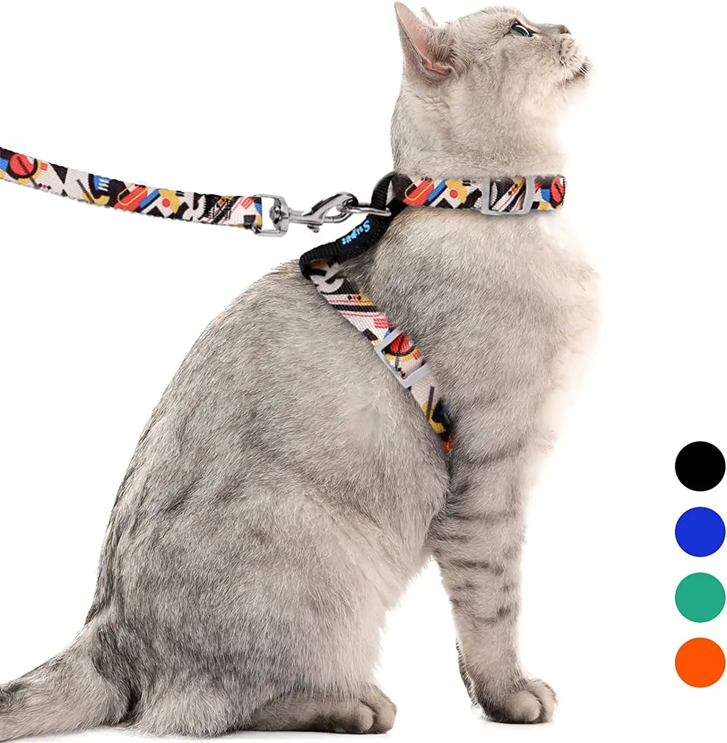 Mönstrat koppel för katt 1,5 m