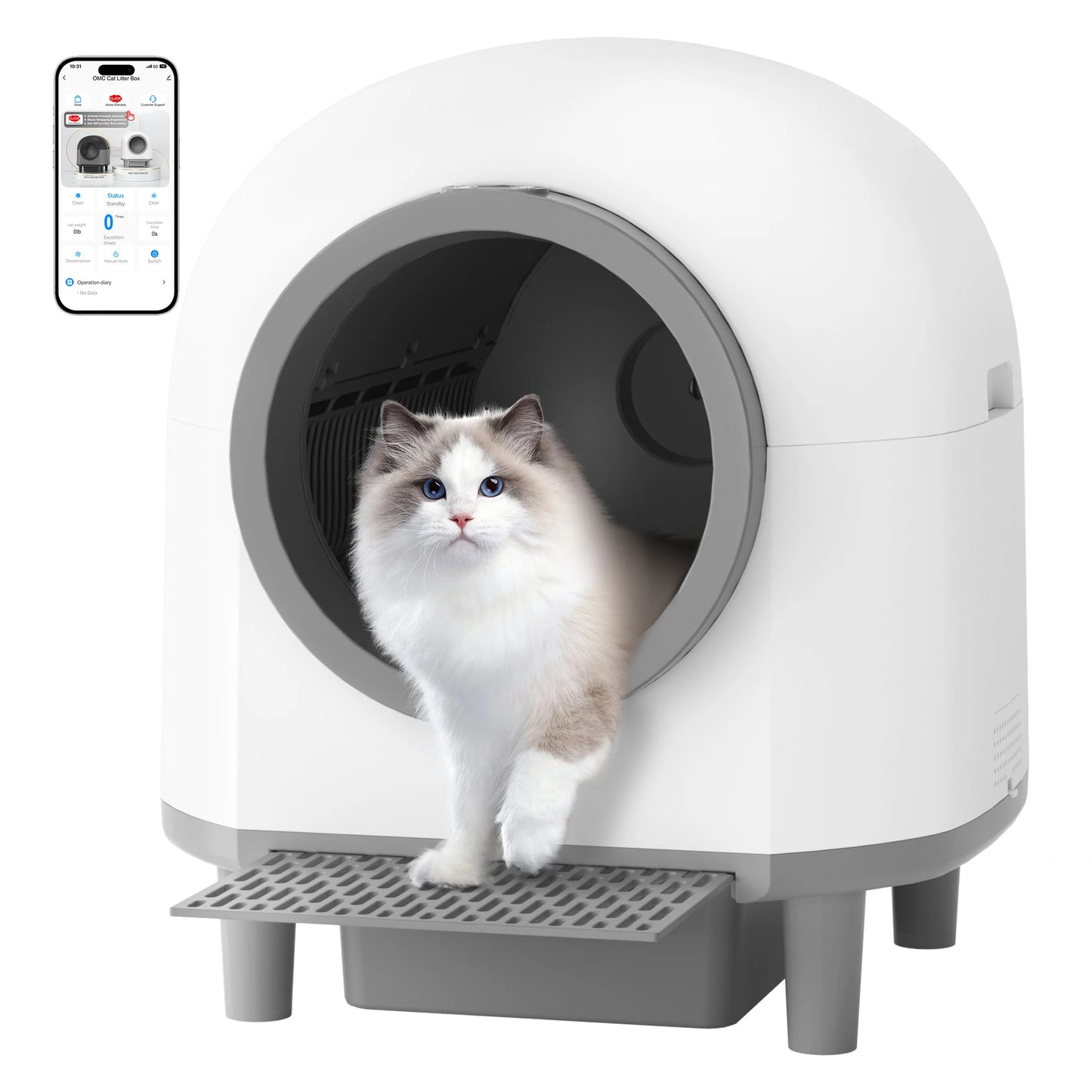REDSASA smart kattlåda 110L med trappa
