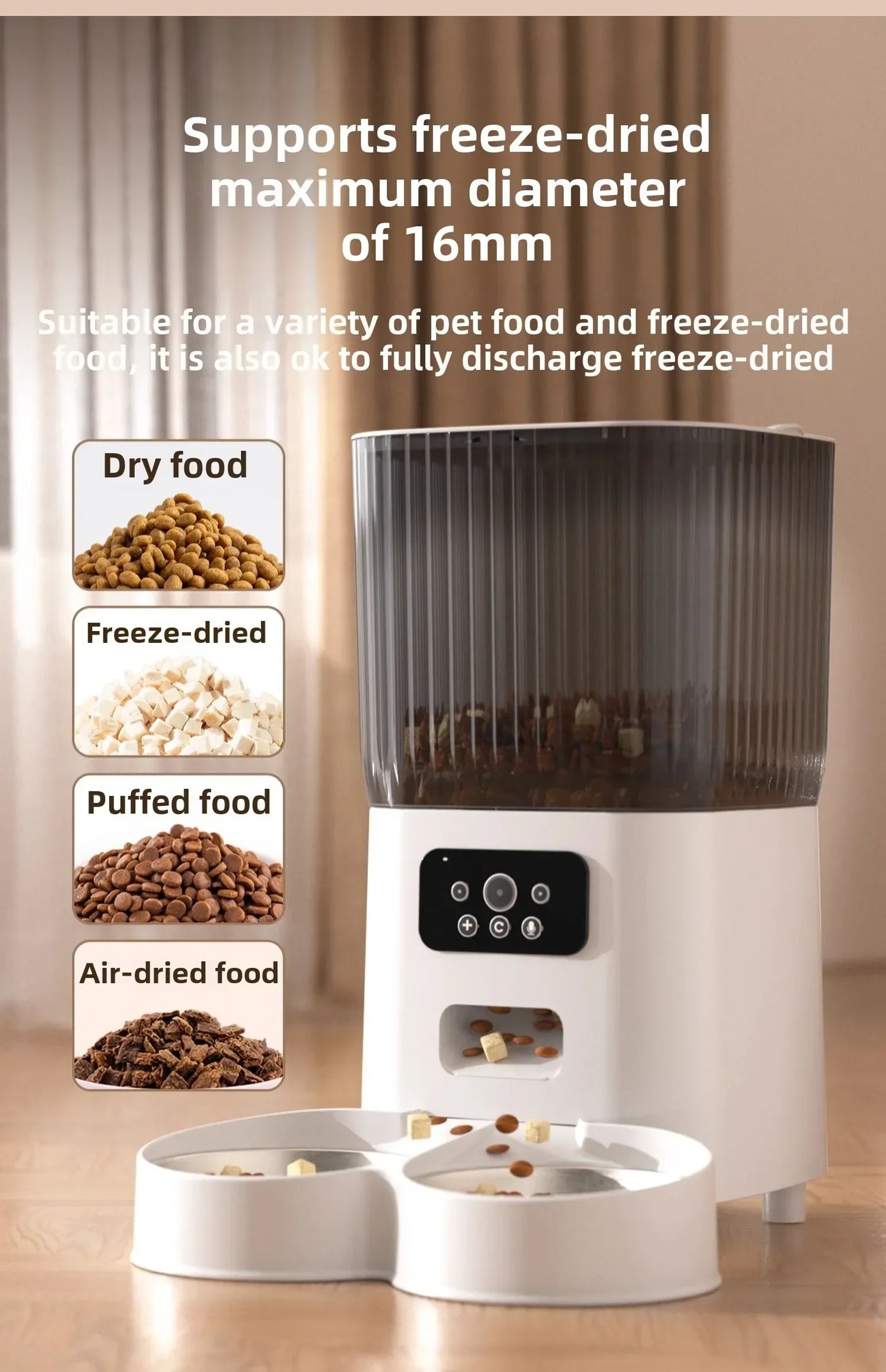 Smart Automatisk Kattmatare 5L med Kamera och WiFi