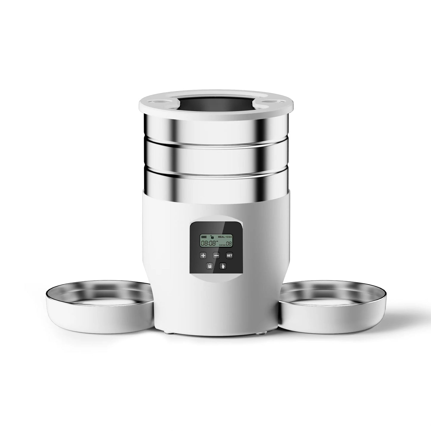 Smart WiFi-kattmatare med dubbel skål