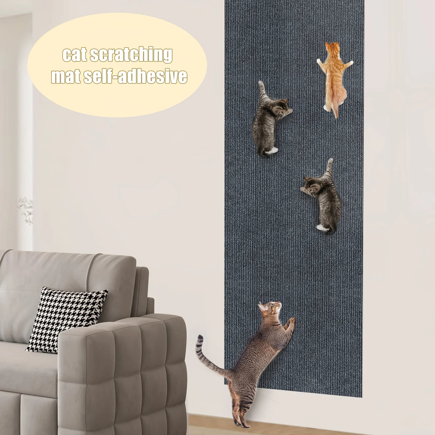 Självhäftande kattklösmatta – flera färger & storlekar