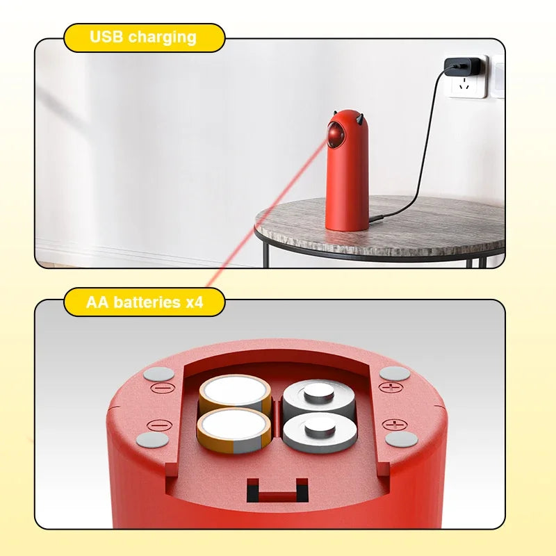MeowMeows LED Laserleksak – Automatisk & Handhållen