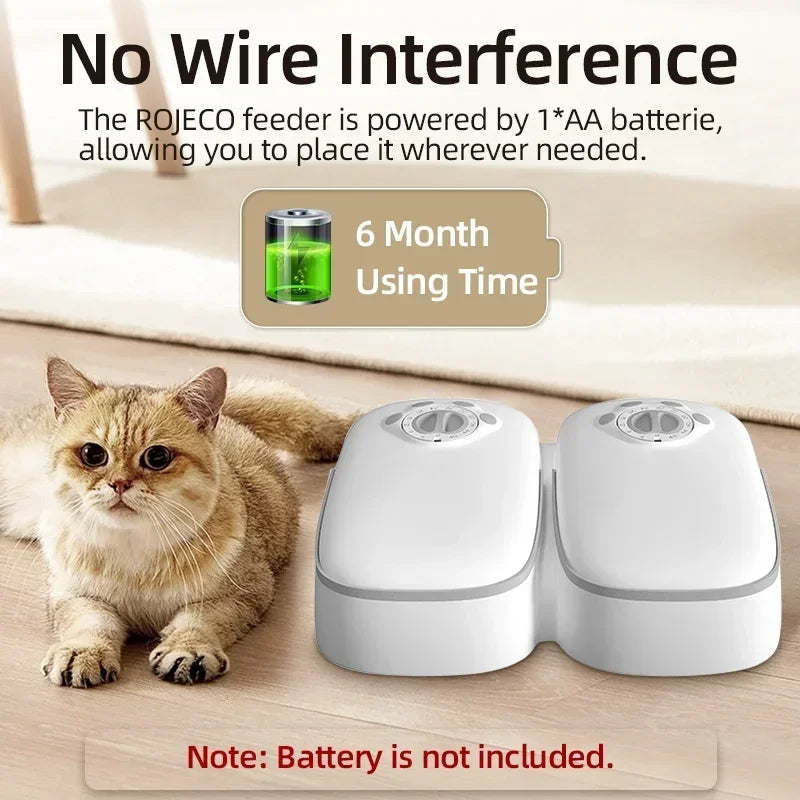 2 Måltider Automatisk Kattmatare med Timer