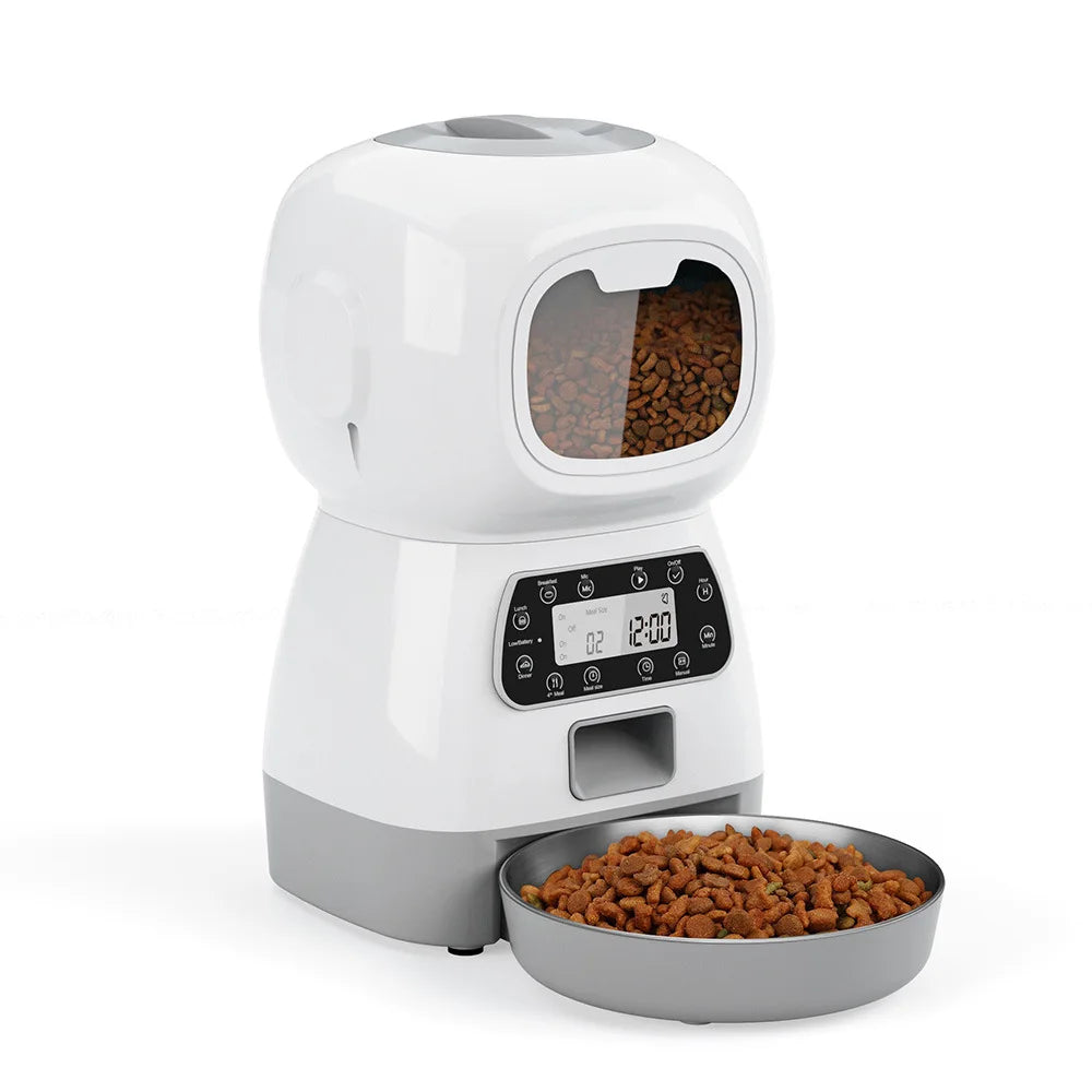 Smart Automatisk Kattmatare 3.5L med Röstinspelning och Timer