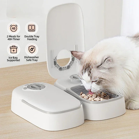 2 Måltider Automatisk Kattmatare med Timer