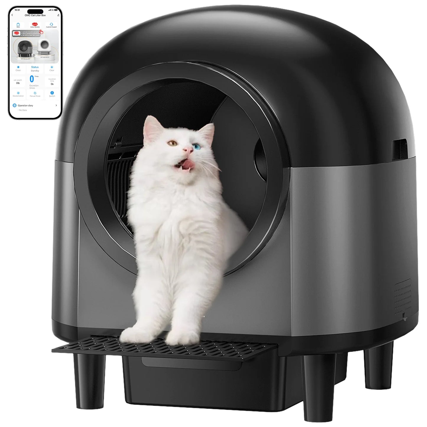 REDSASA smart kattlåda 110L med trappa