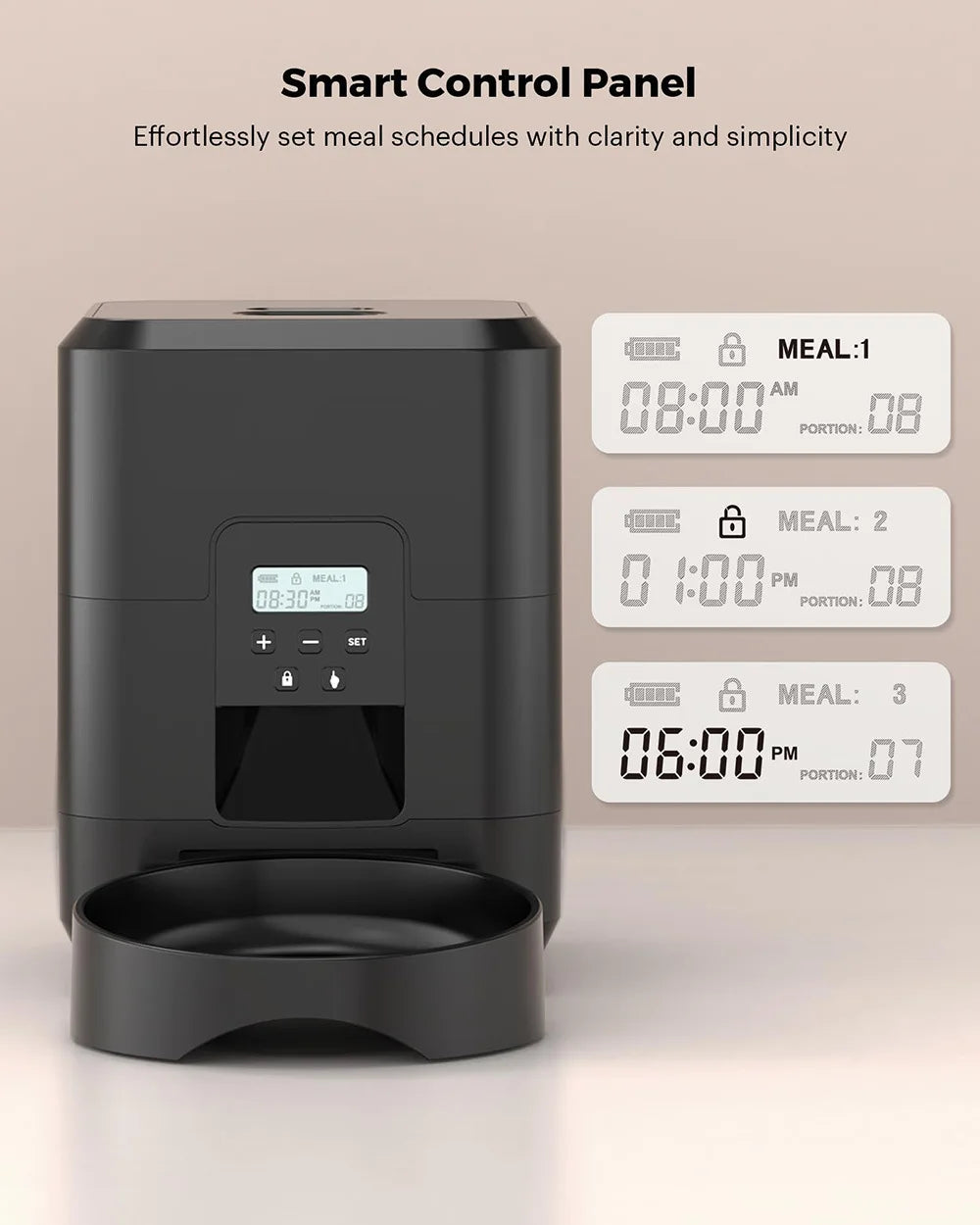 Smart Automatisk Husdjursmatare 2L med WiFi och Appstyrning