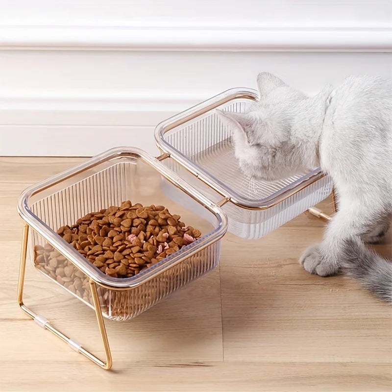 Halkfri skål med lutning för katt & hund