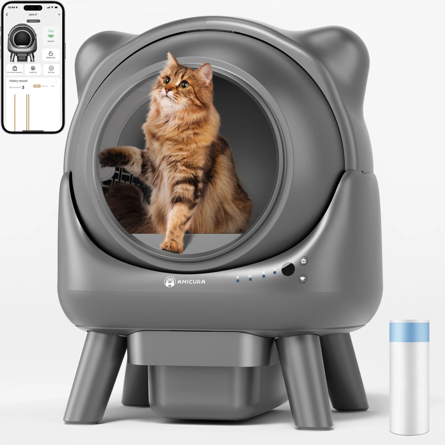 Amicura Cura X1 smart kattlåda med app