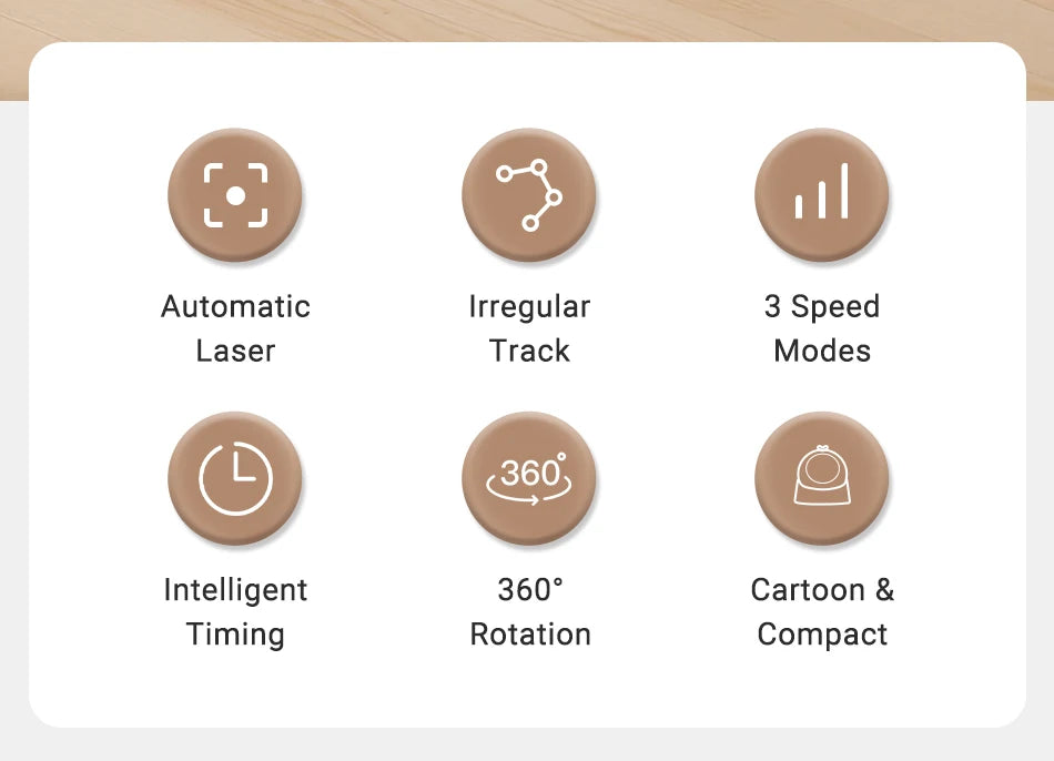ROJECO Automatisk Laserleksak 3 Hastigheter & 360°