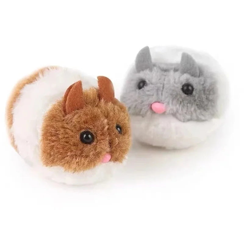 Plush Hamster Kattleksak – Interaktiv Mus som Rör Sig