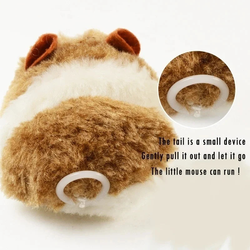 Plush Hamster Kattleksak – Interaktiv Mus som Rör Sig