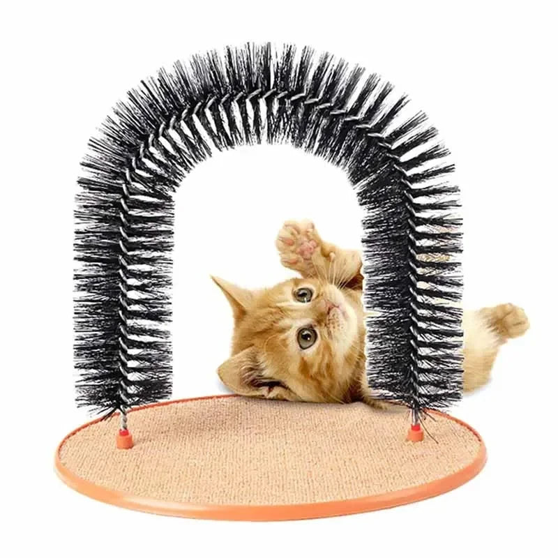 Kattbåge med Klös & Massage 34x36 cm – Självgroomande