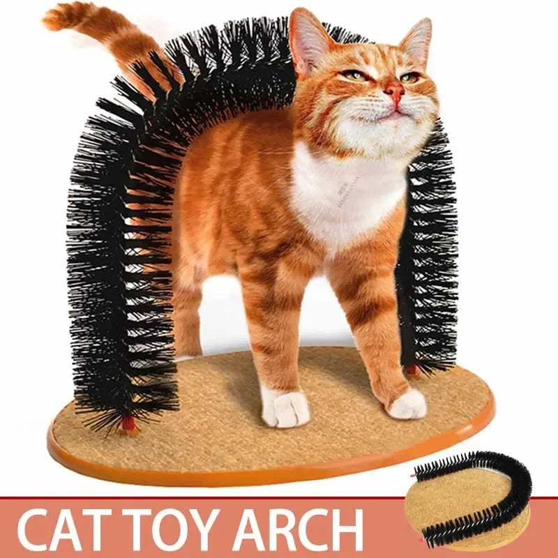 Kattbåge med Klös & Massage 34x36 cm – Självgroomande