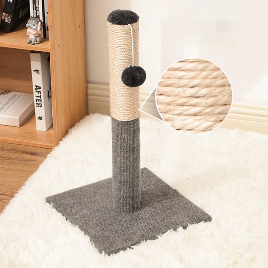 Stabil sisal klöspelare med boll för katter
