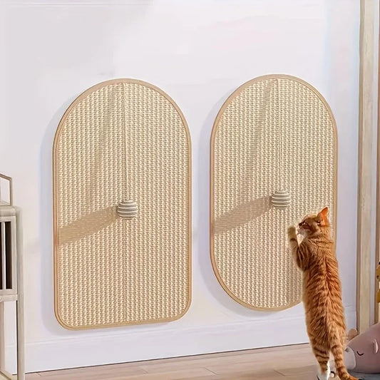 Sisal klösbräda med leksak för katter